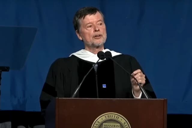 <p>Ken Burns warned graduates of Brandeis University ‘there is no real choice this November’</p>