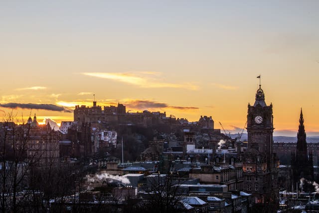 The service was held at the Scottish National War Memorial at Edinburgh Castle (PA)