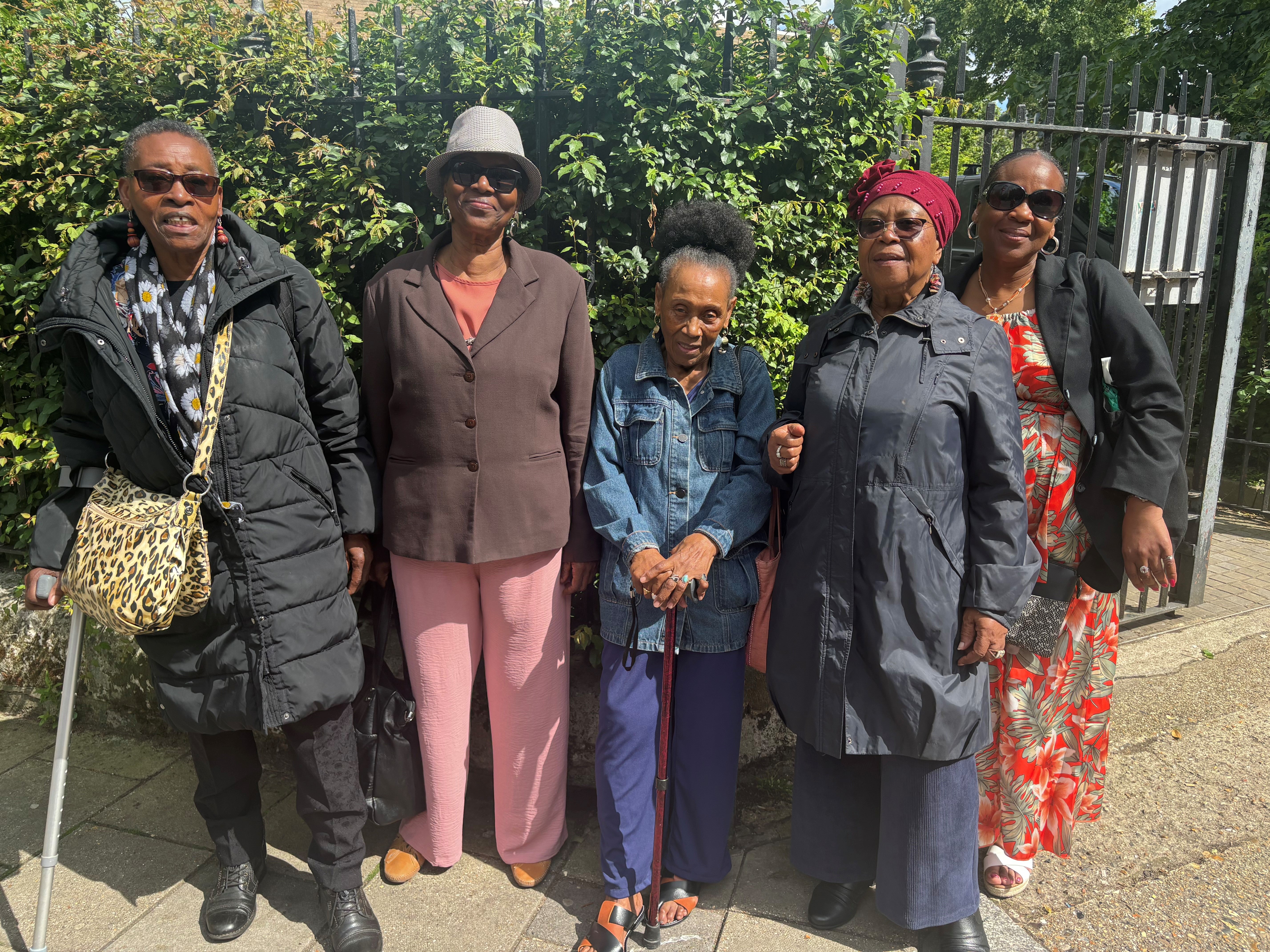 Retired chef Mignol Gregory (centre) says she has voted Labour in the Hackney North and Stoke Newington constituency for 60 years