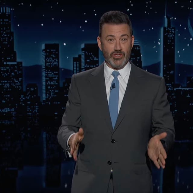 <p>Jimmy Kimmel mocked Donald Trump for likening himself to Mother Teresa as the jury in the former president’s historic criminal trial began their deliberations</p>