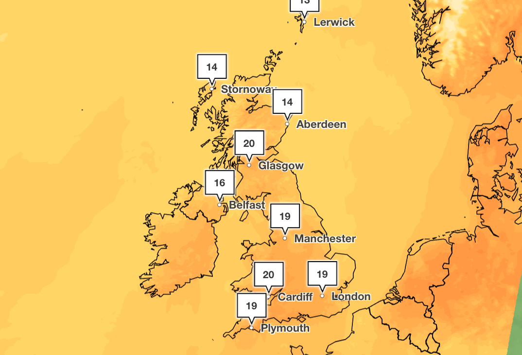 Conditions will turn drier and more settled from Friday, with a ‘decent’ amount of sunshine expected across most of the UK, according to the Met Office