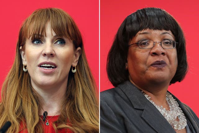 <p>Angela Rayner has sided with Diane Abbott in the Labour selection row </p>