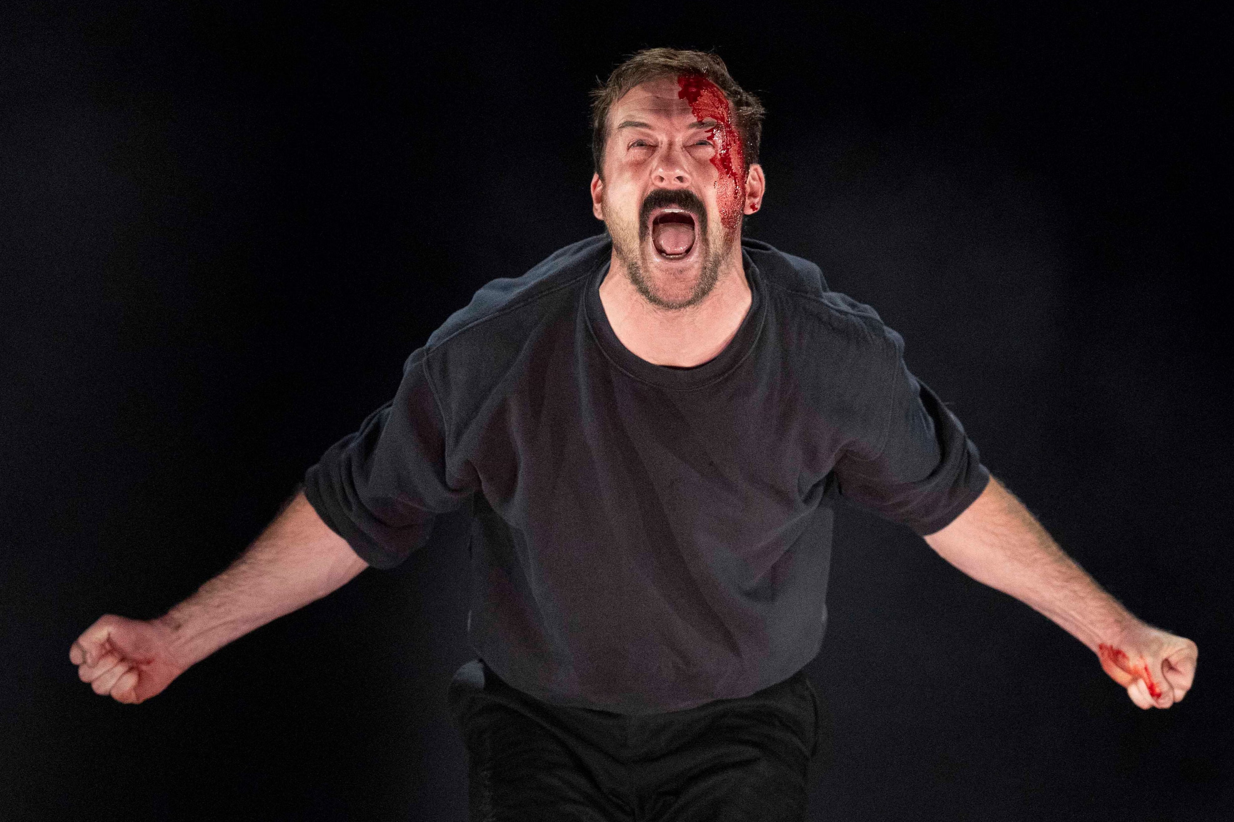 Barry Sloane as Yosser, who goes mad in ‘Boys from the Blackstuff’, at the National Theatre