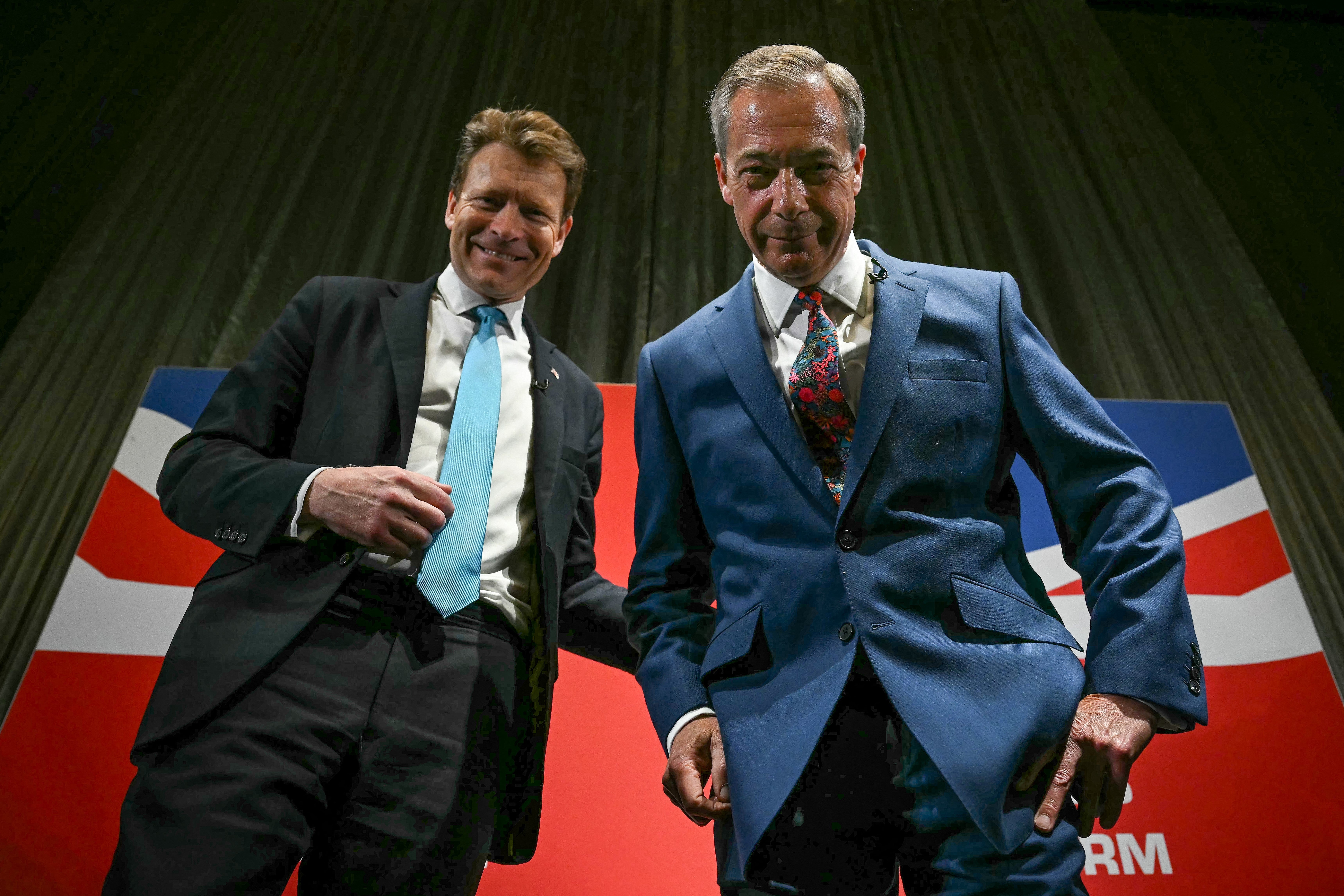 Nigel Farage and Richard Tice took aim at barber shops during the launch of Reform UK’s immigration policy