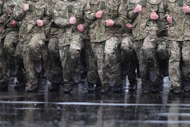 Army numbers have dropped to 72,510, according to figures (Andrew Matthews/PA)