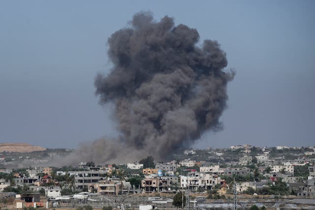 <p>The aftermath of an Israeli strike on Rafah </p>