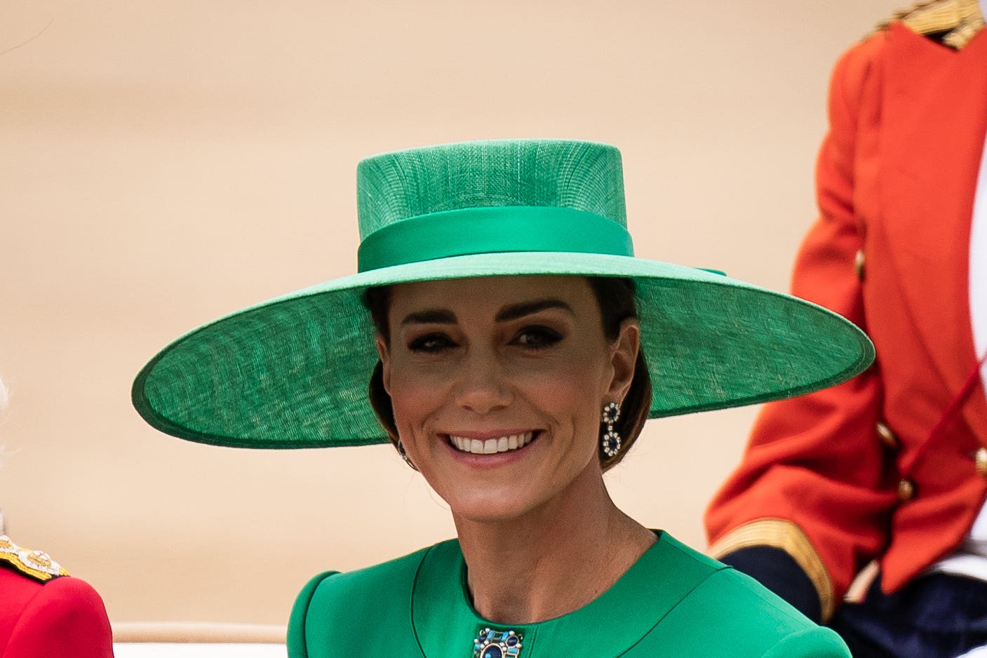 Die Prinzessin von Wales während der Trooping the Colour-Gala 2023 bei der Horse Guards Parade im Zentrum von London (Aaron Chown/PA)