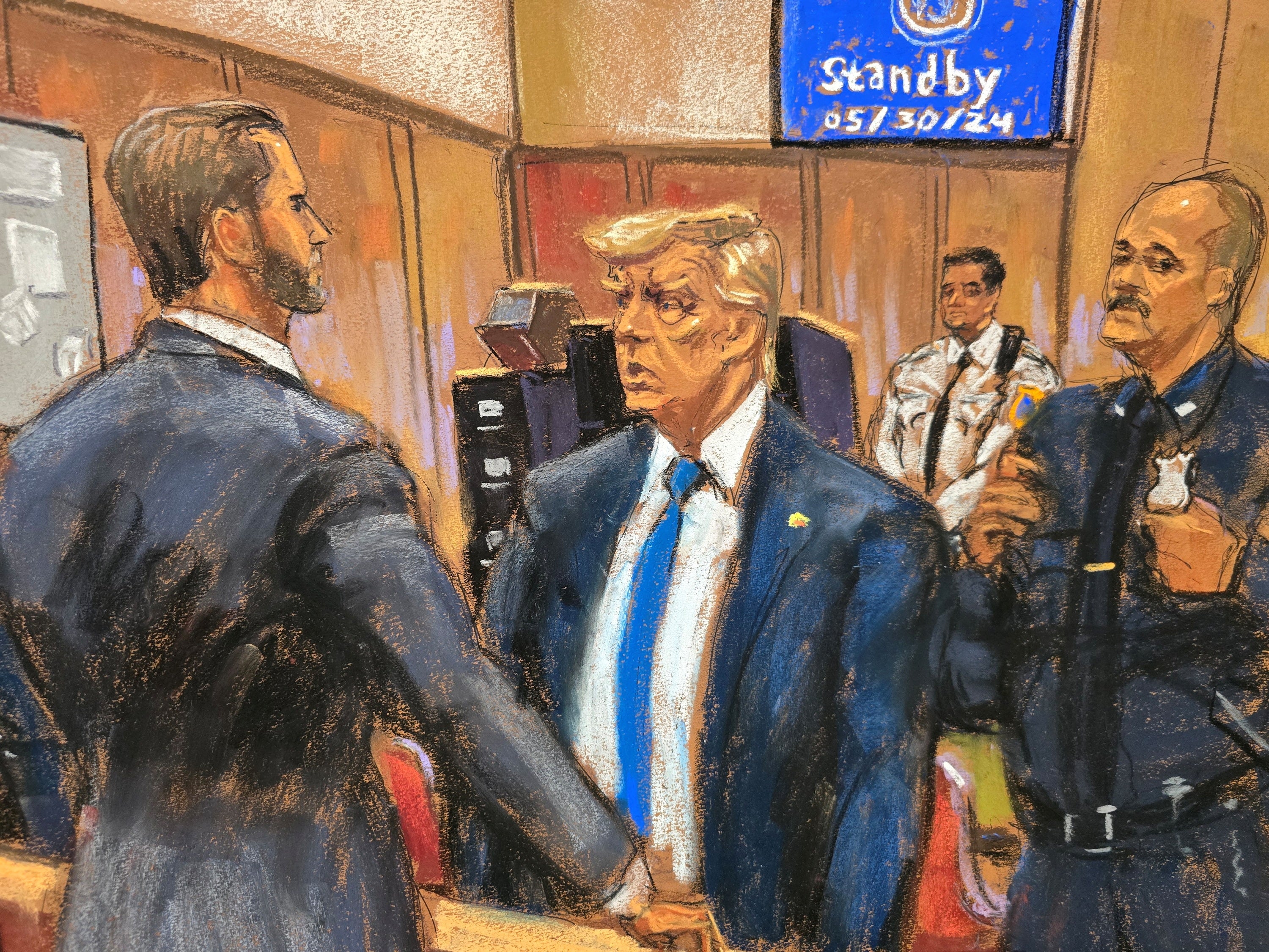 Republican presidential candidate and former U.S. President Donald Trump attends his criminal trial, as the jury deliberates over charges that he falsified business records to conceal money paid to silence porn star Stormy Daniels