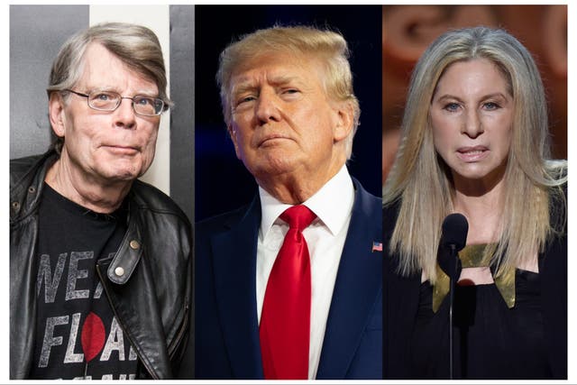 <p>Stephen King, Donald Trump and Barbra Streisand</p>