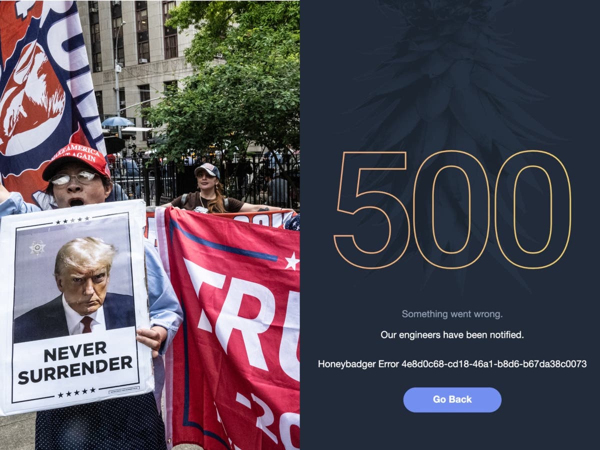 Trump fundraising website crashes after inflow of donors following responsible New York hush cash verdict