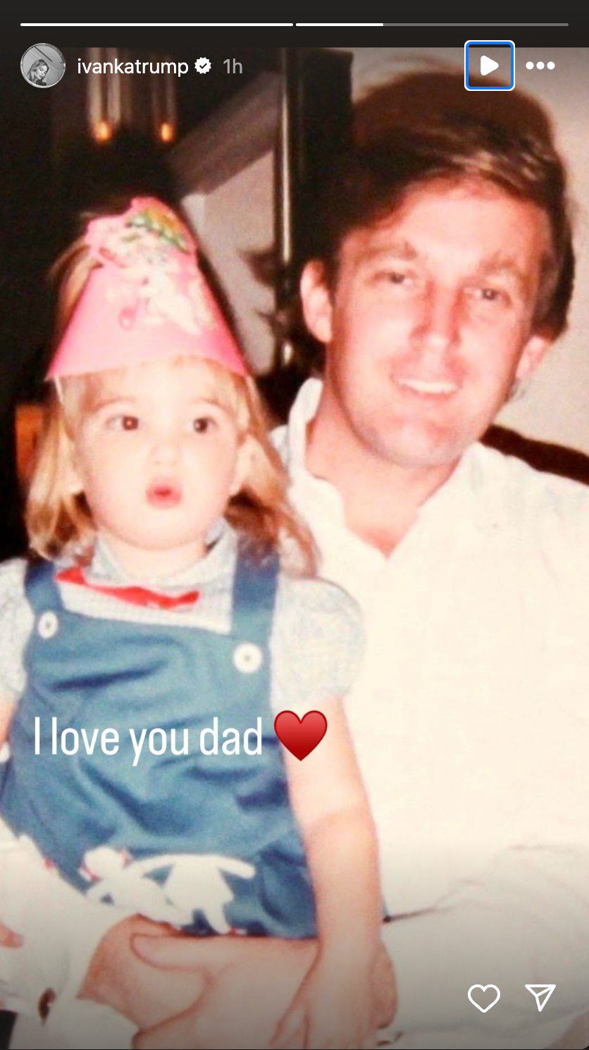 The former First Daughter, who also served as a special advisor during Trump’s time in office, posted a heartfelt message to her Instagram on Thursday