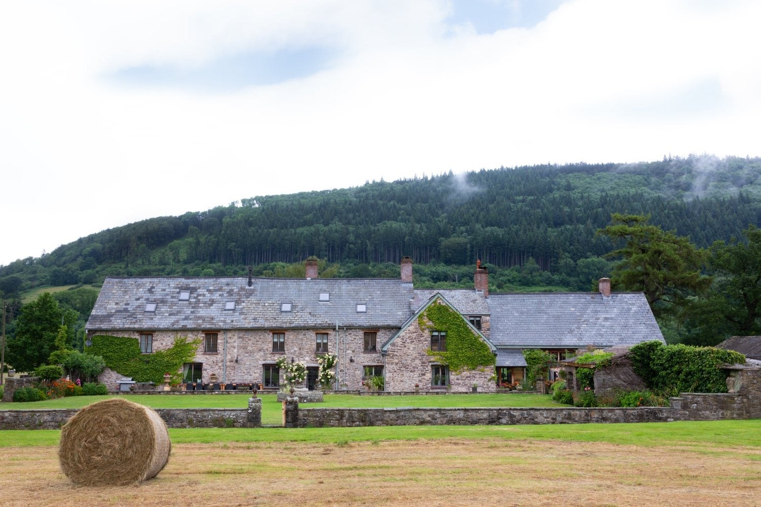 The seven-bedroom property sits on the edge of the Brecon Beacons