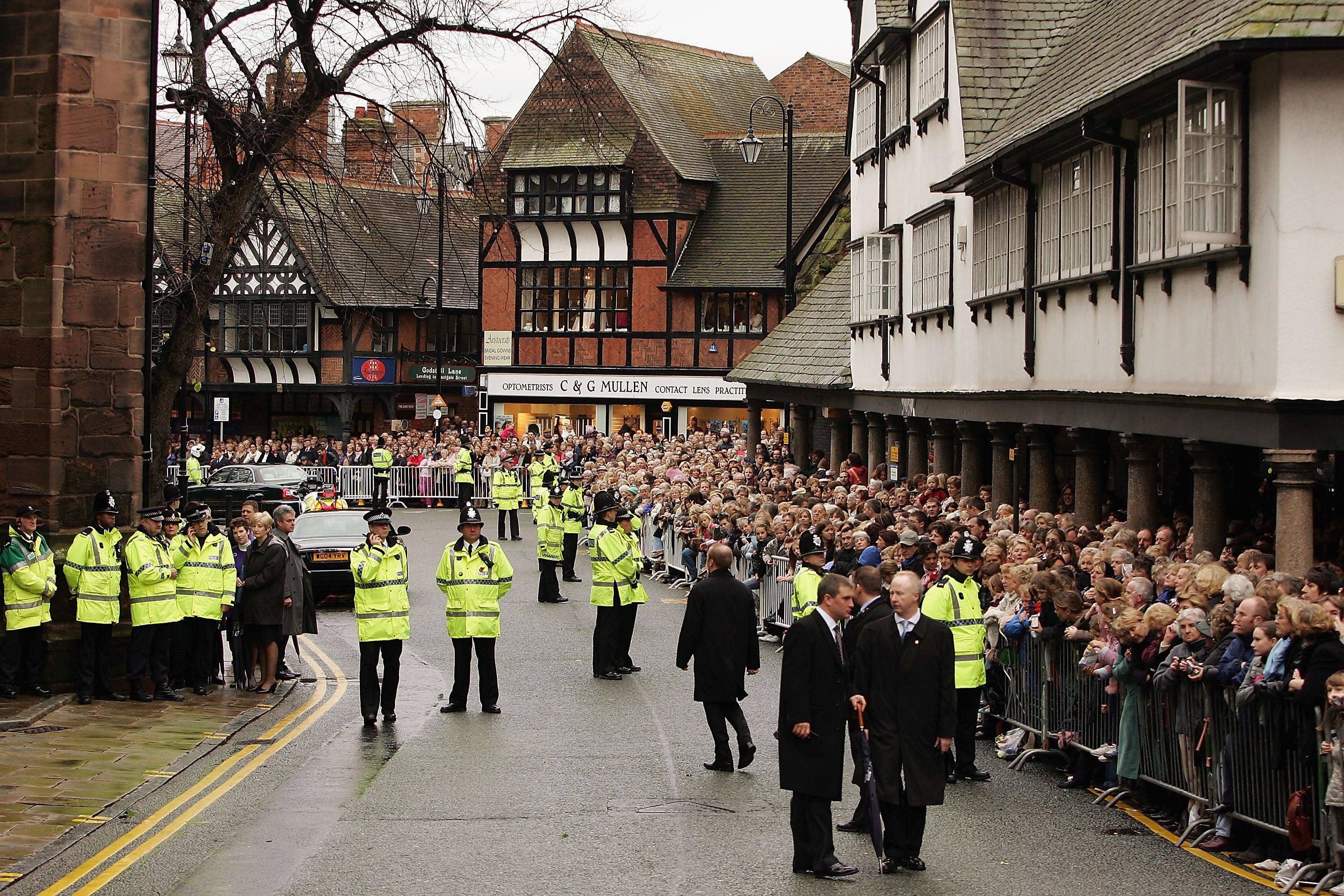 A large police presence is expected in Chester for the wedding