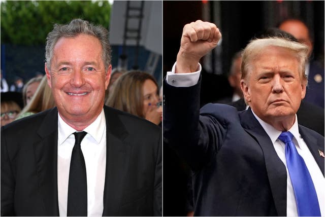 <p>Piers Morgan defended his friend Donald Trump after his guilty verdict</p>