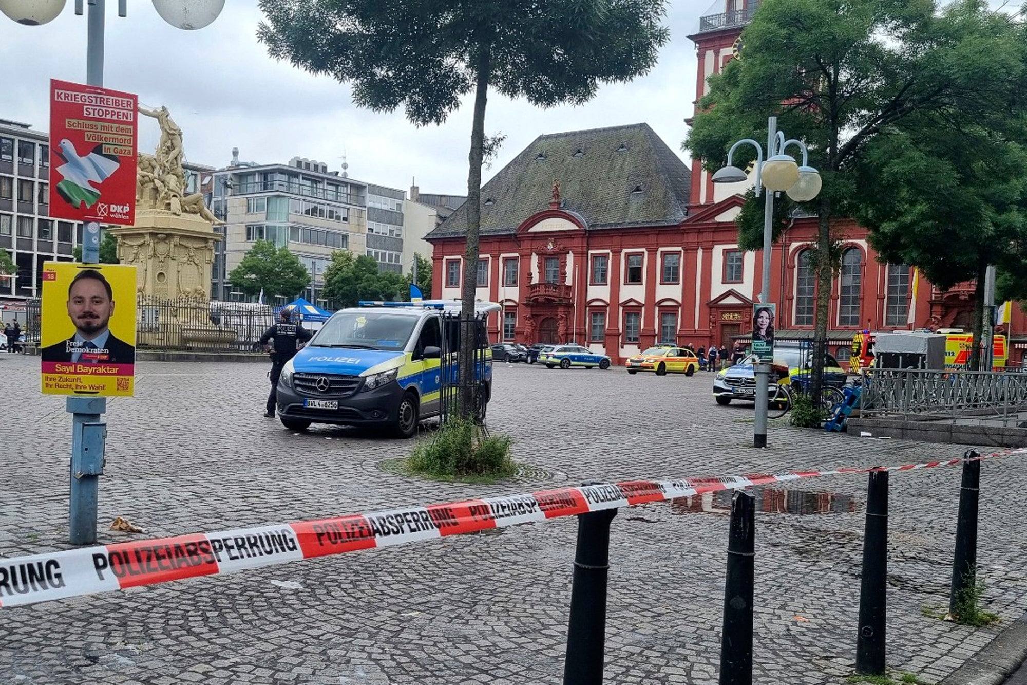 Police shot the attacker