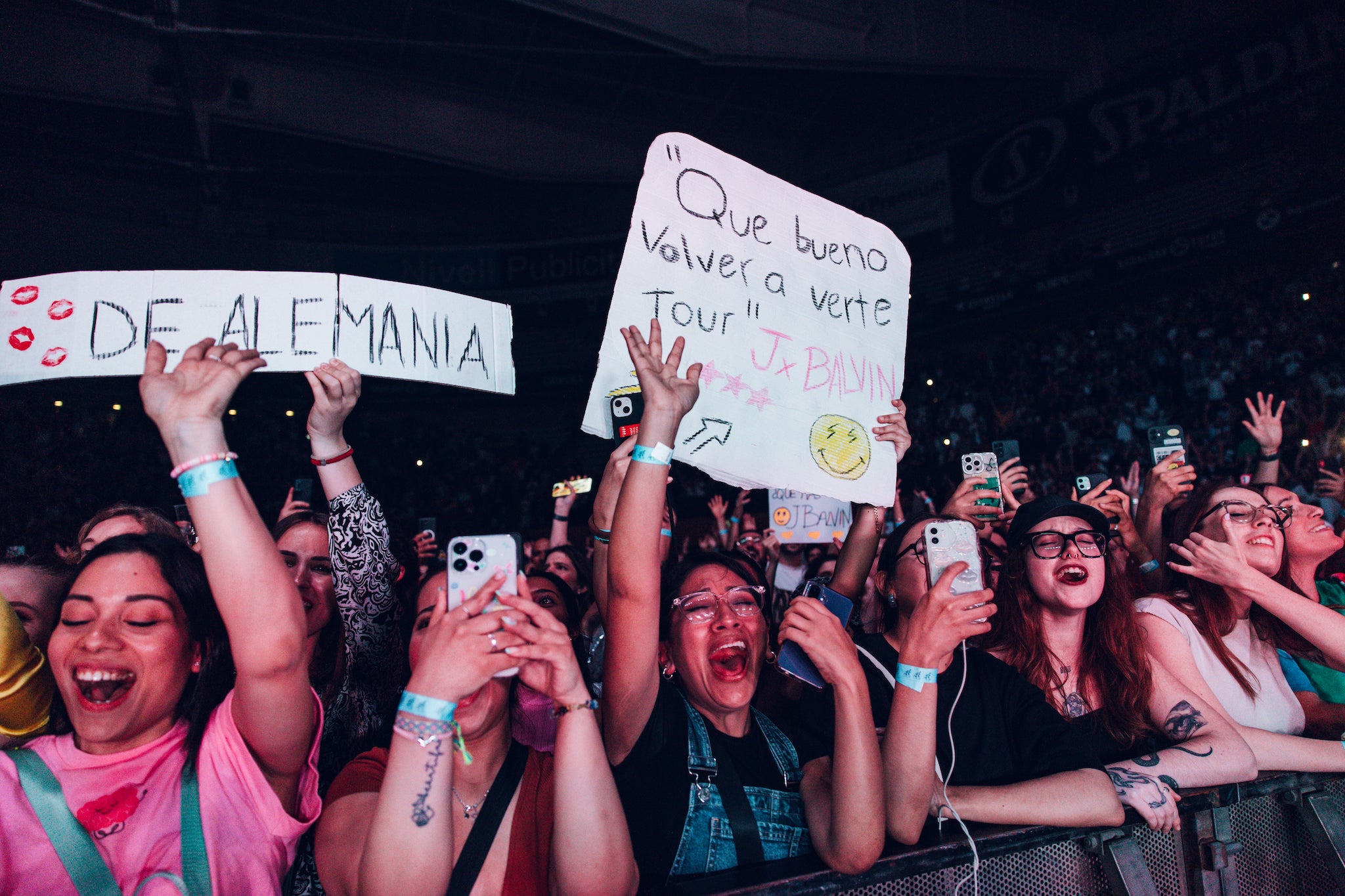 Fans go wild at the front row of J Balvin’s Barcelona concert in May 2024