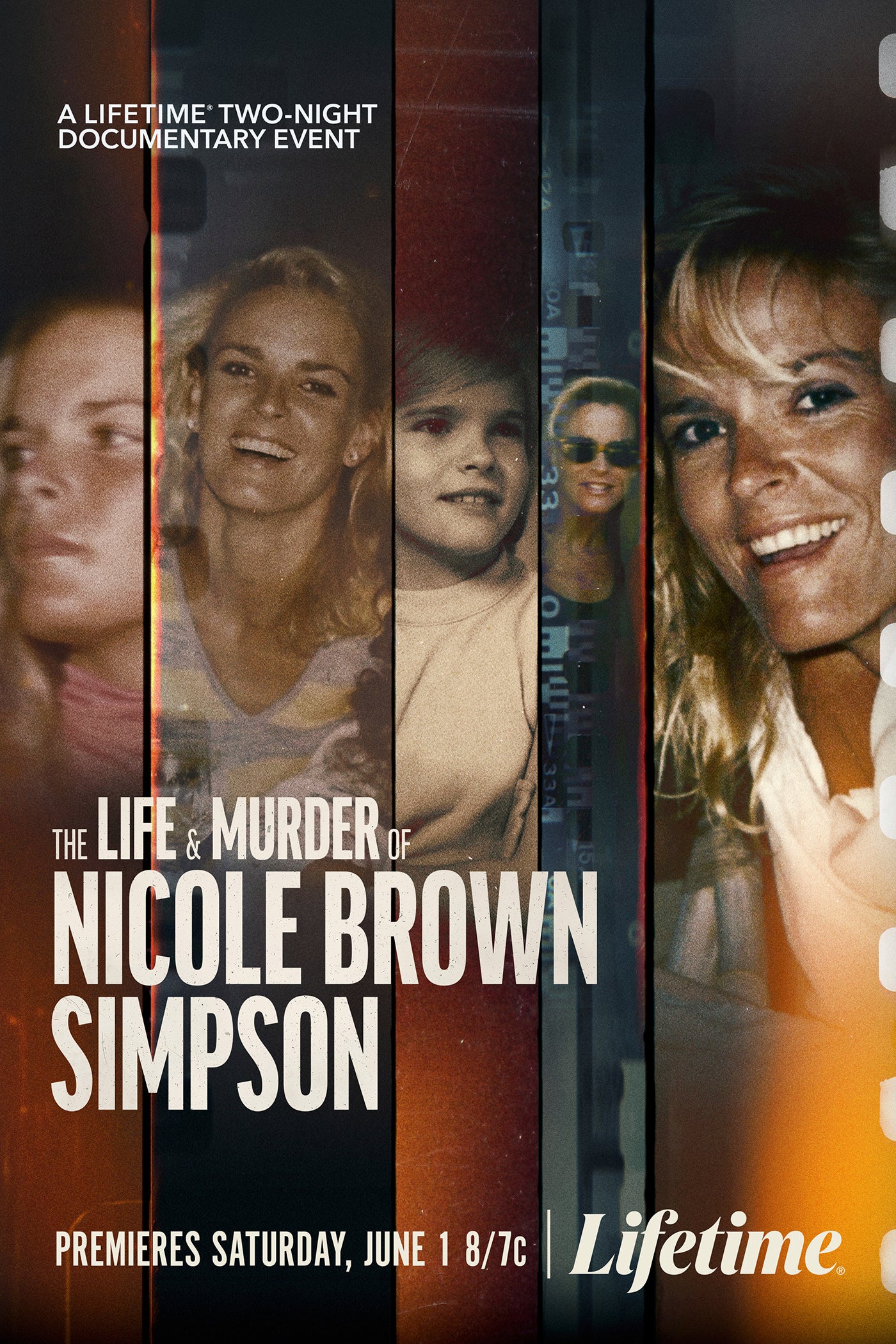 This image released by Lifetime shows promotional art for “The Life & Murder of Nicole Brown Simpson," premiering June 1 on Lifetime.