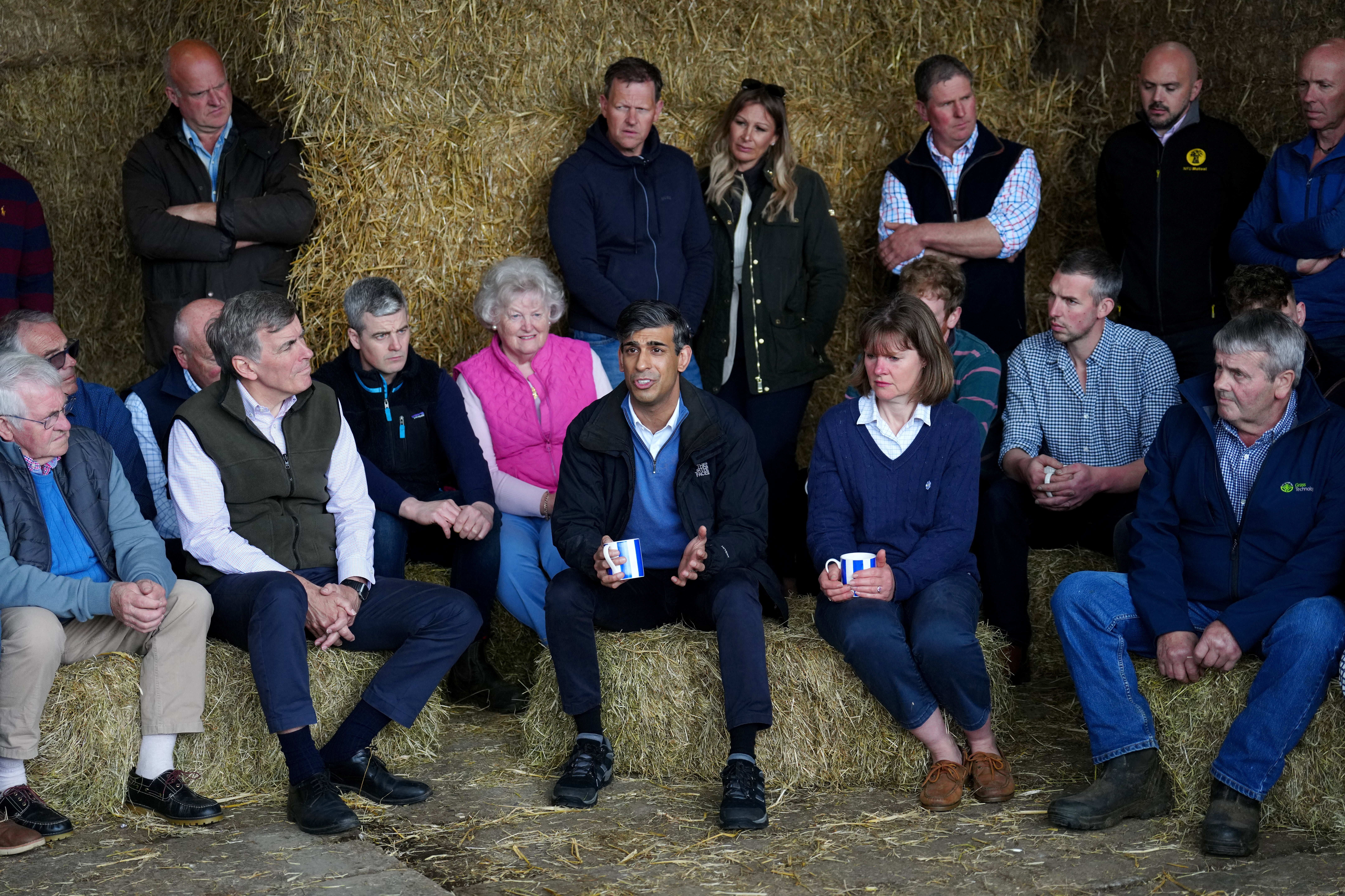 Sunak meets members of the farming community with Conservative Parliamentary Candidate for Macclesfield, David Rutley