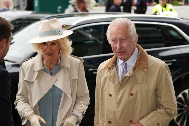 The King and Queen attend the Derby Festival at Epsom (Aaron Chown/PA)