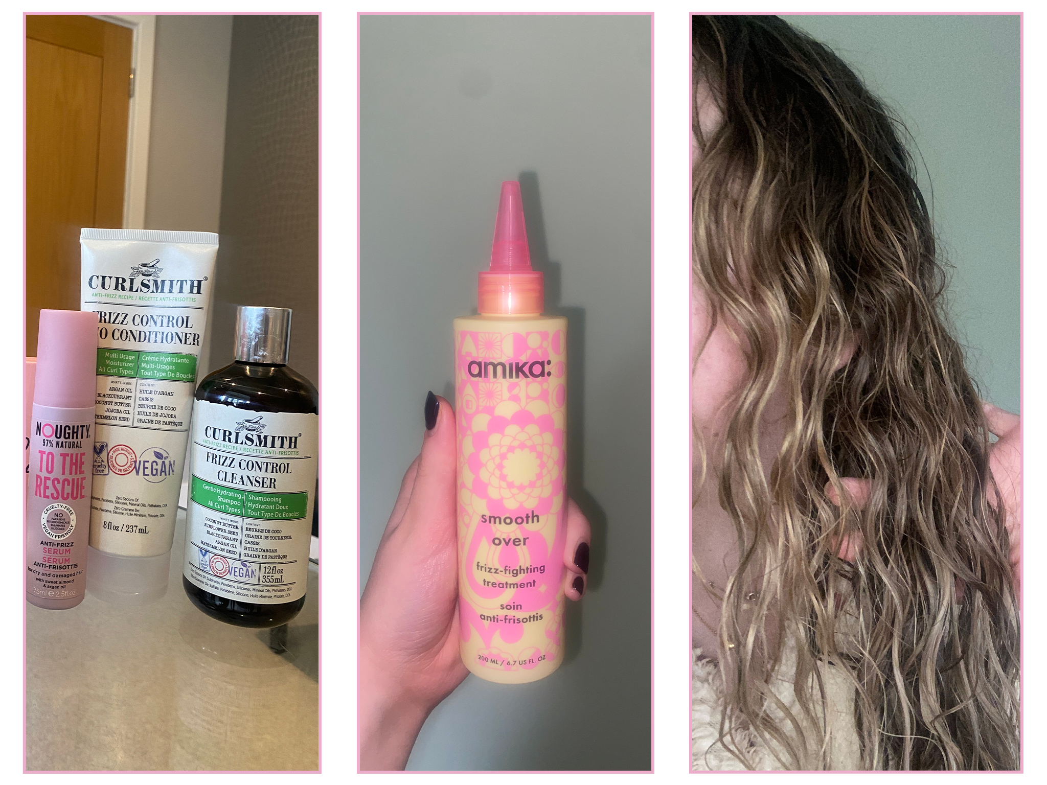Our tester used a range of anti-frizz products over the course of a few months