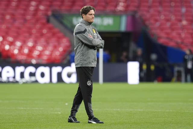 Borussia Dortmund coach Edin Terzic is comfortable with their underdog status (Nick Potts/PA)