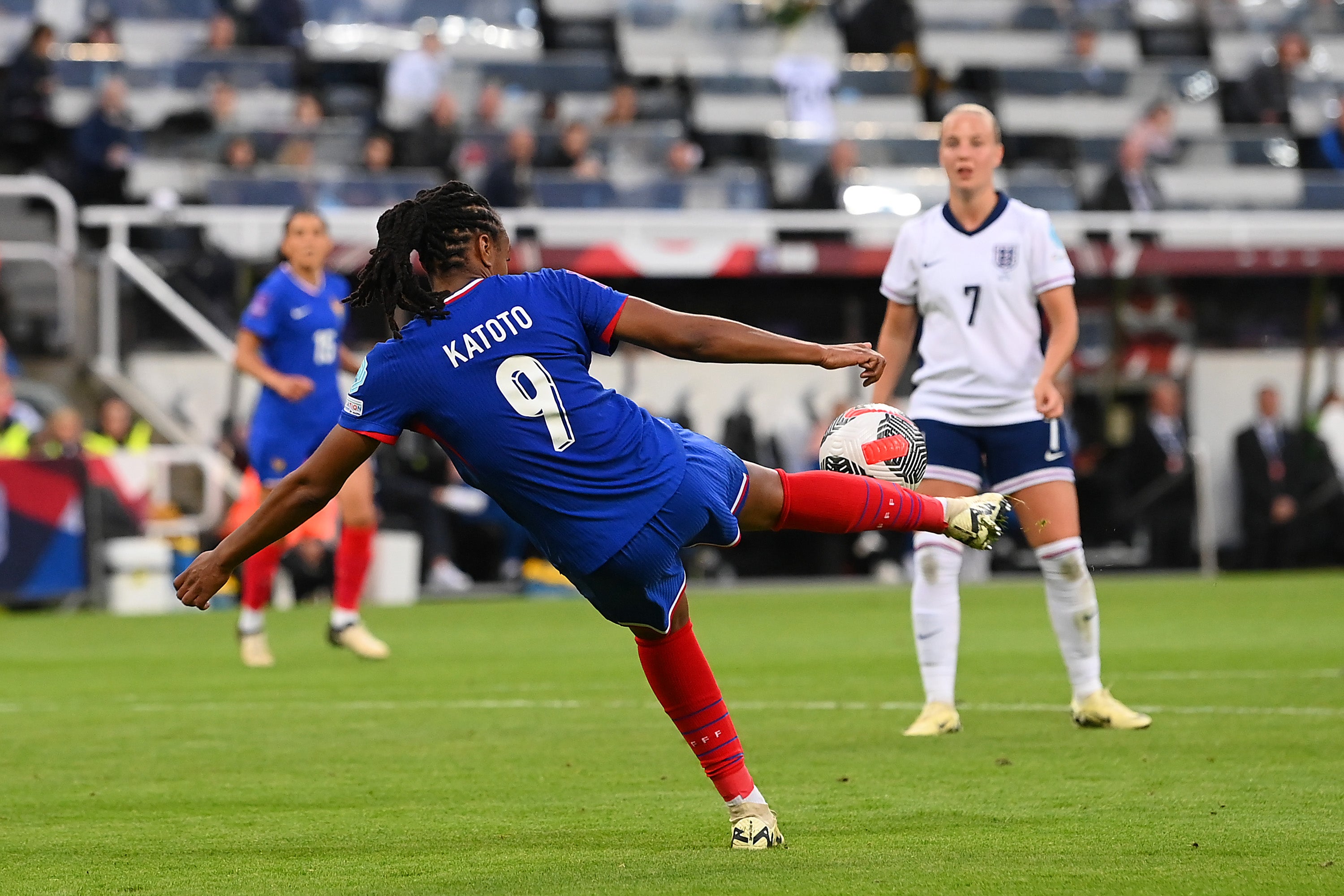 Marie-Antoinette Katoto’s swivel strike was enough to secure France all three points.