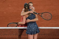 Aryna Sabalenka beats best friend Paula Badosa at French Open