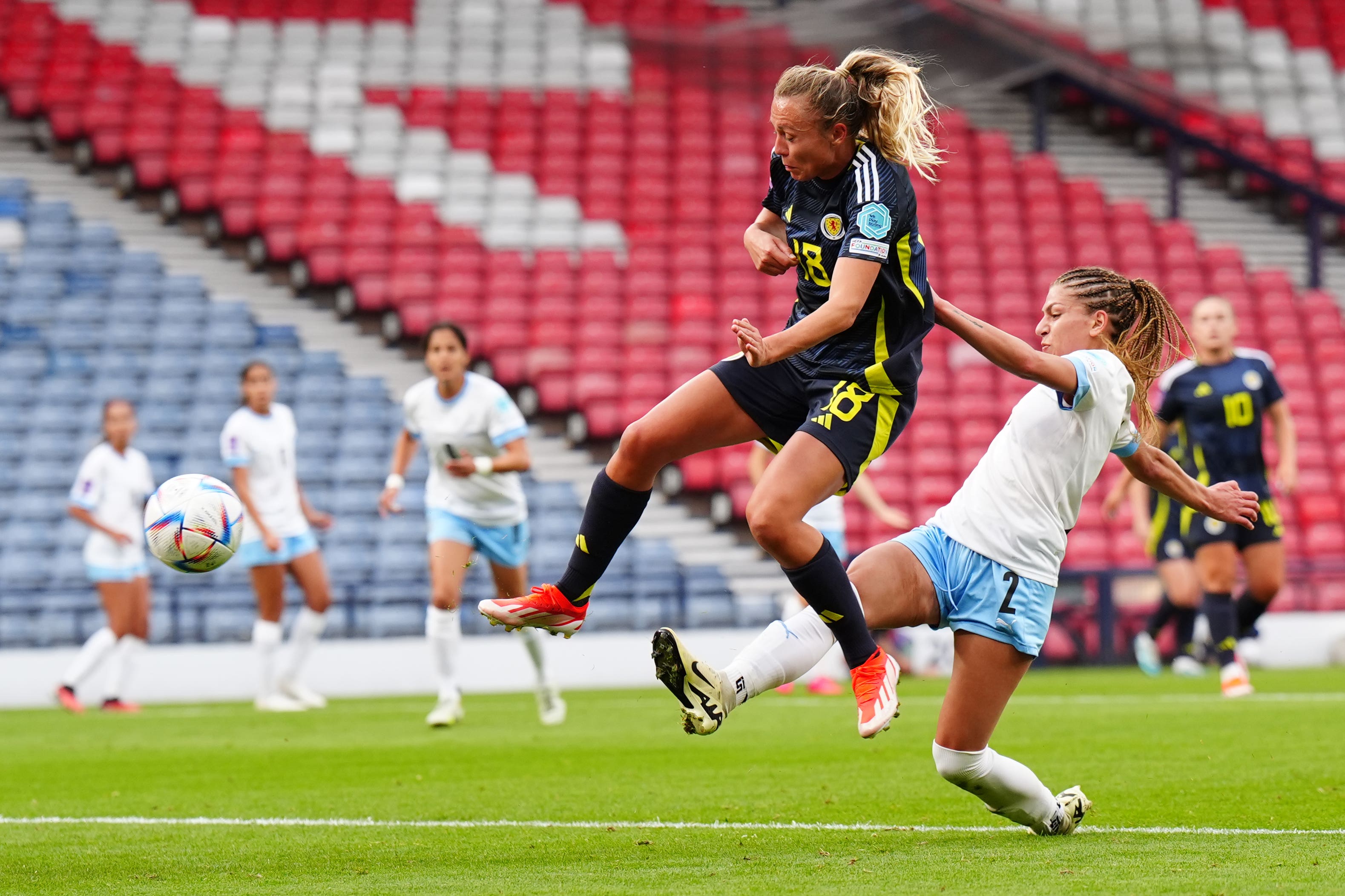 The Scotland v Israel game took place behind closed doors (Jane Barlow/PA)