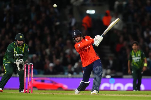 Jonny Bairstow struck 28 not out to guide England to a seven-wicket T20 win over Pakistan at Kia Oval on Thursday (Adam Davy/PA)