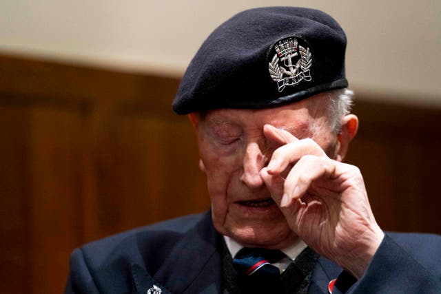 <p>Veteran Stan Ford, from Bath, an ambassador for the British Normandy Memorial who served with the Royal Navy on board HMS Fratton</p>