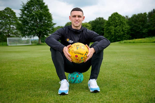 Phil Foden said there is “pressure” for him to replicate his Manchester City form for England (McDonald’s Fun Football)