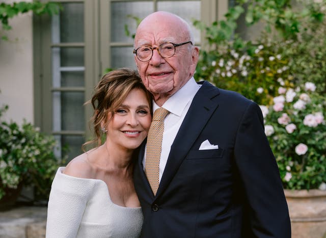 <p>Rupert Murdoch, 93, with his new wife Elena Zhukova, 67</p>