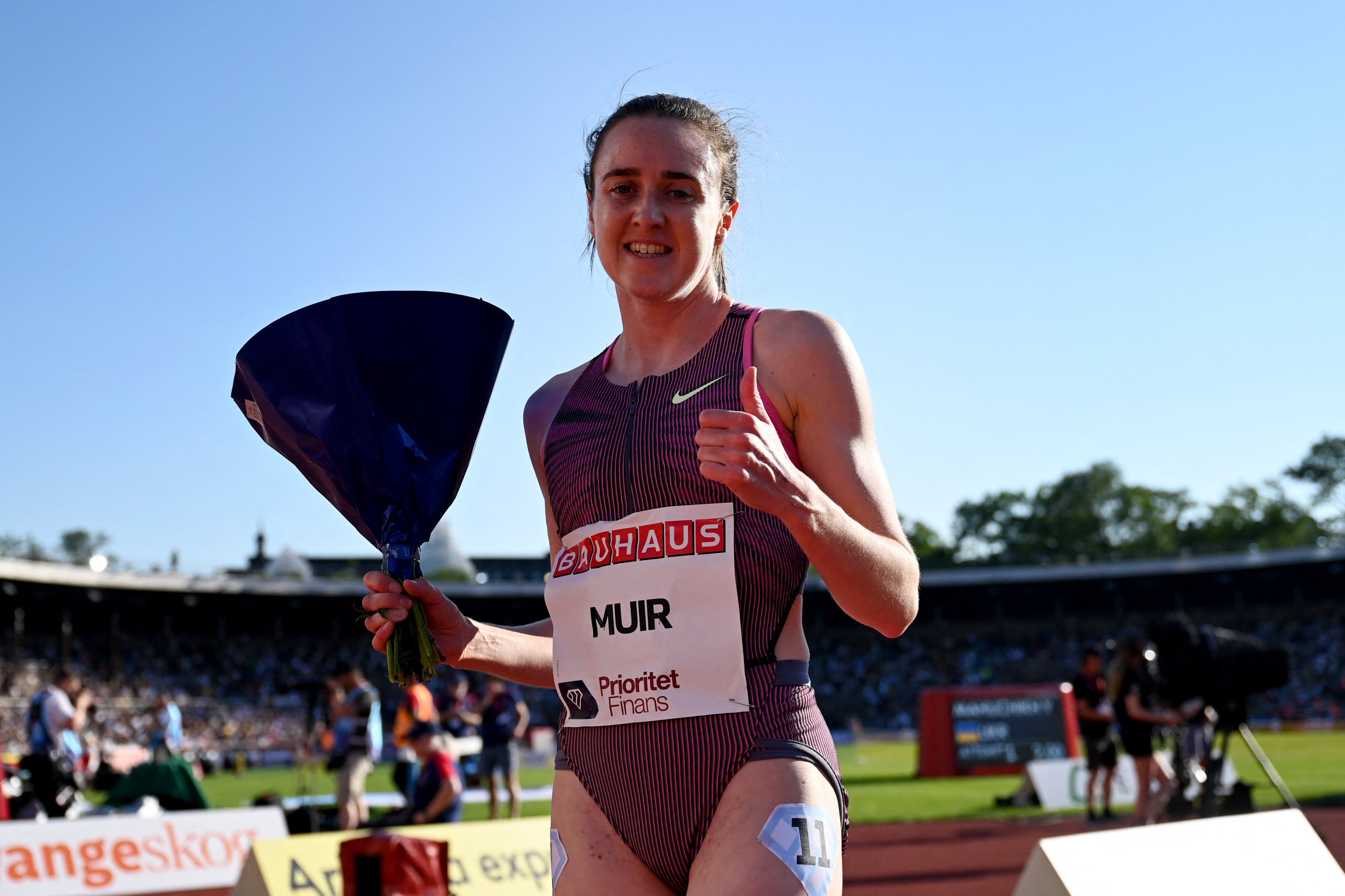 Laura Muir took 1500m Diamond League glory in Stockholm