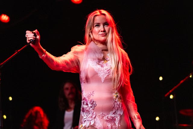 <p>Kate Hudson performs during the album release concert for ‘Glorious’ at The Bellwether in Los Angeles on 18 May 2024  </p>