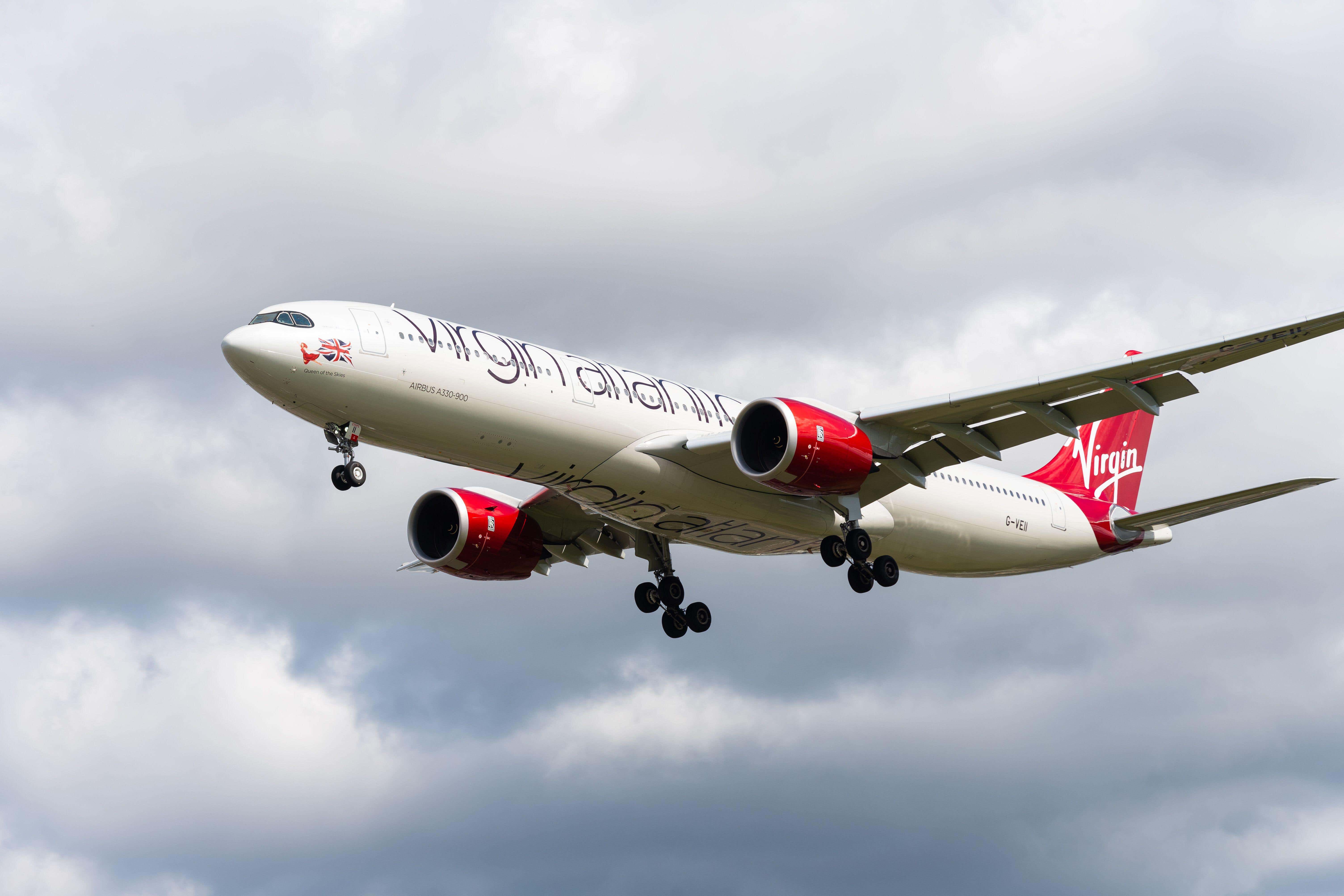 A Virgin Atlantic plane