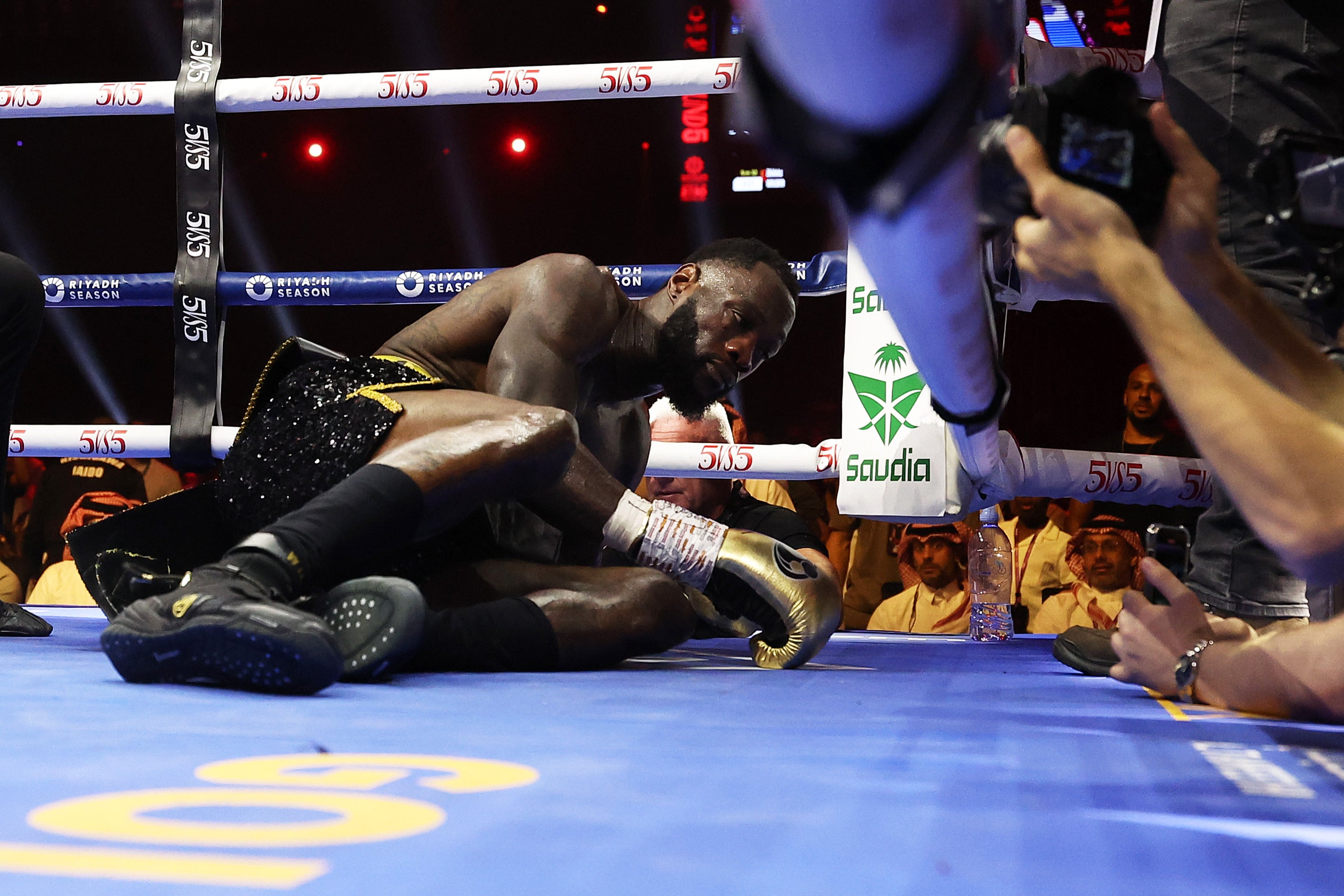 Wilder beat the referee’s count, but his fight with Zhilei Zhang was waved off anyway