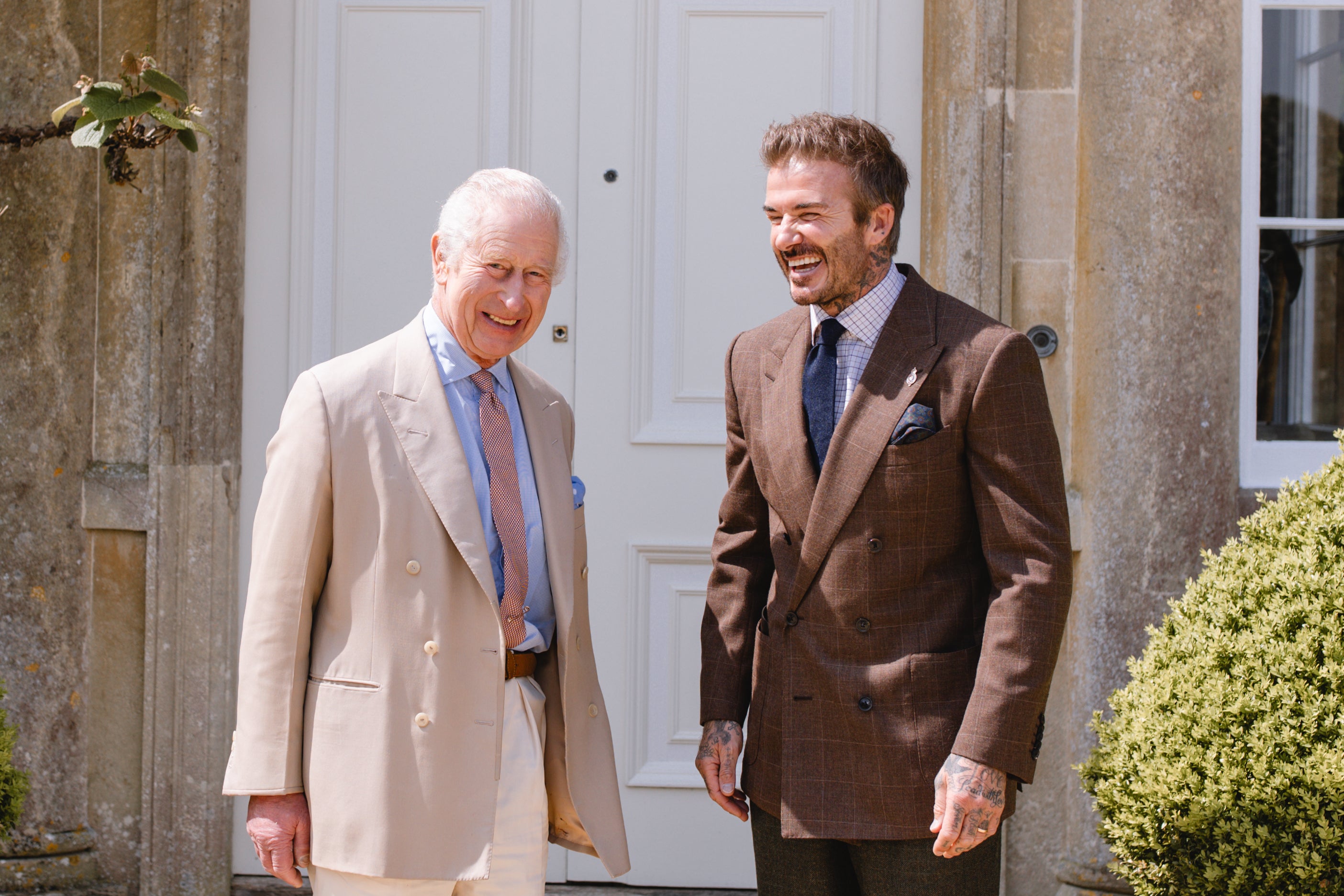 King Charles and David Beckham swapped beekeeping tips