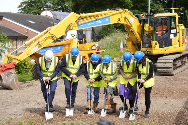 Rob Burrow’s father Geoff was among the people at a breaking ground breaking ceremony at the new Rob Burrow Centre for MND in Leeds (Danny Lawson/PA)