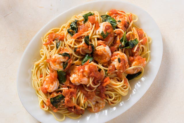 Food-MilkStreet-Spaghetti-Shrimp-Tomatoes