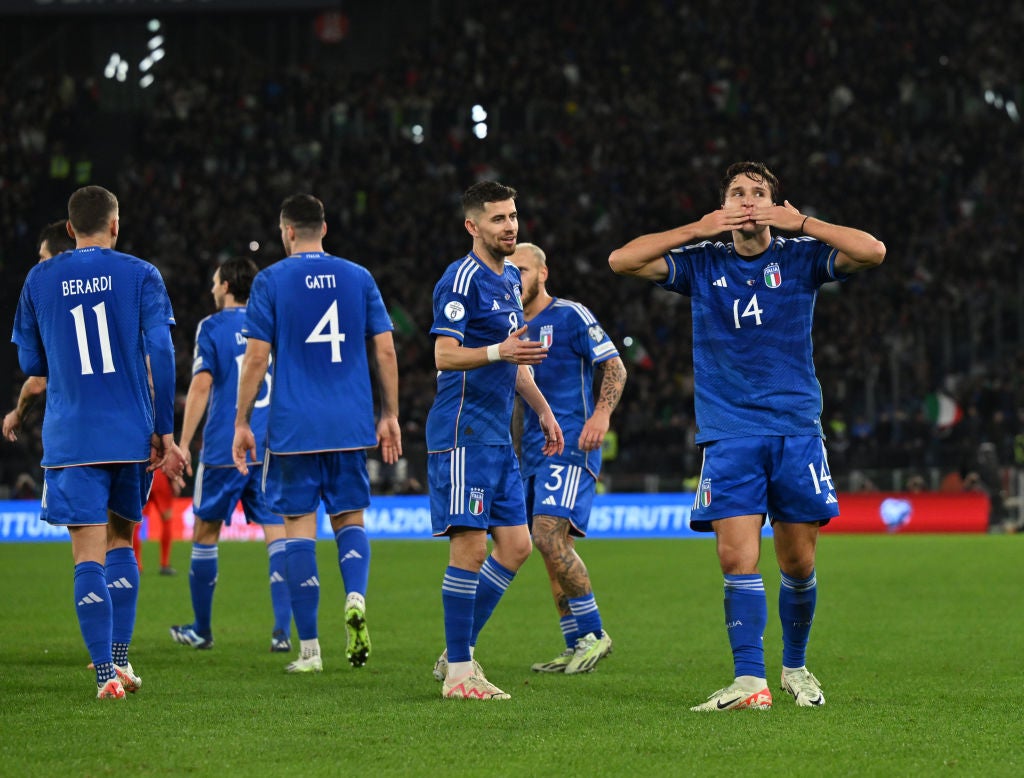 Chiesa celebra con la selección italiana