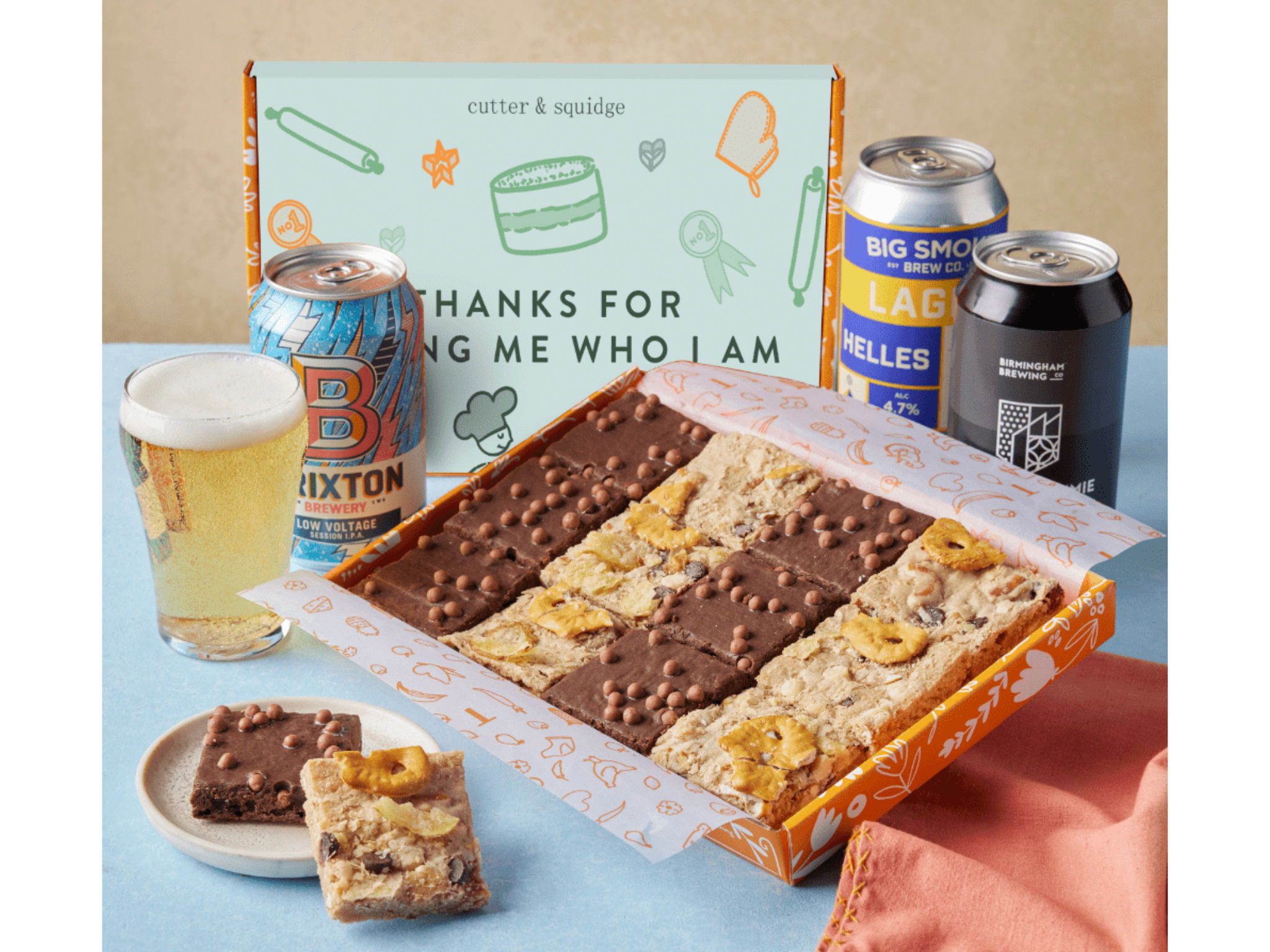 Cutter & Squidge Father’s Day brownies and beer hamper