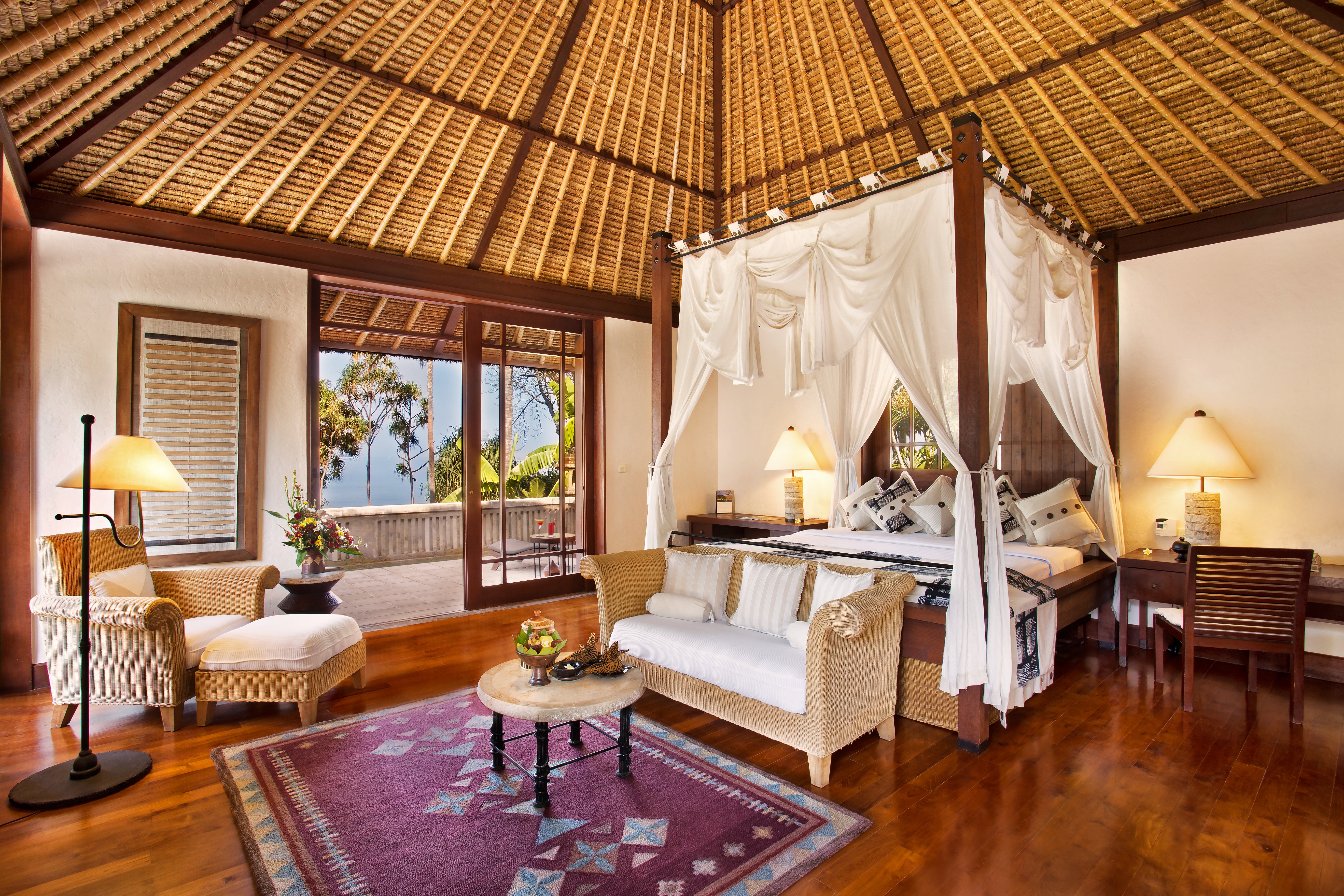 Villas at the Oberoi in Lombok feel palatial