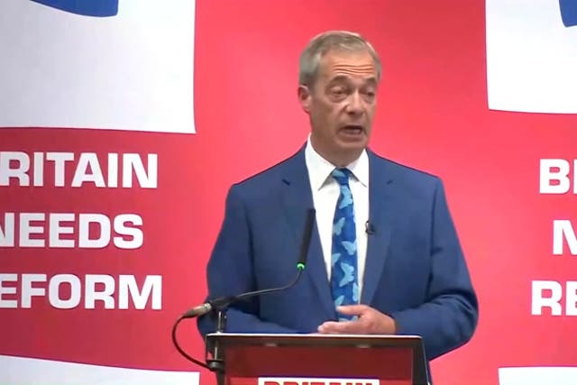 <p>Nigel Farage confirms he will stand as Reform UK candidate in general election: ‘I can’t let down millions of people’.</p>