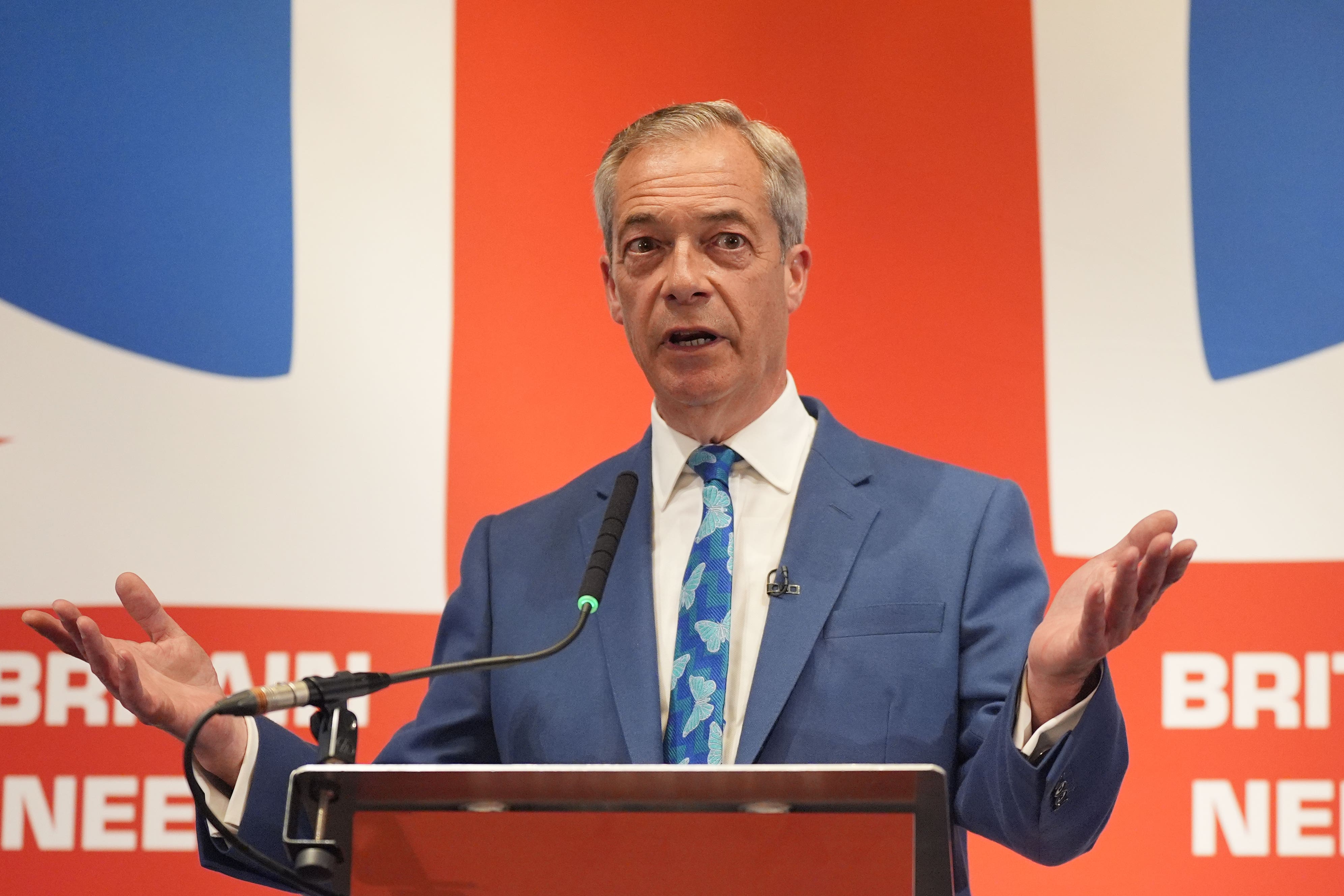 Nigel Farage announces he is taking back the leadership of Reform UK (Yui Mok/PA)