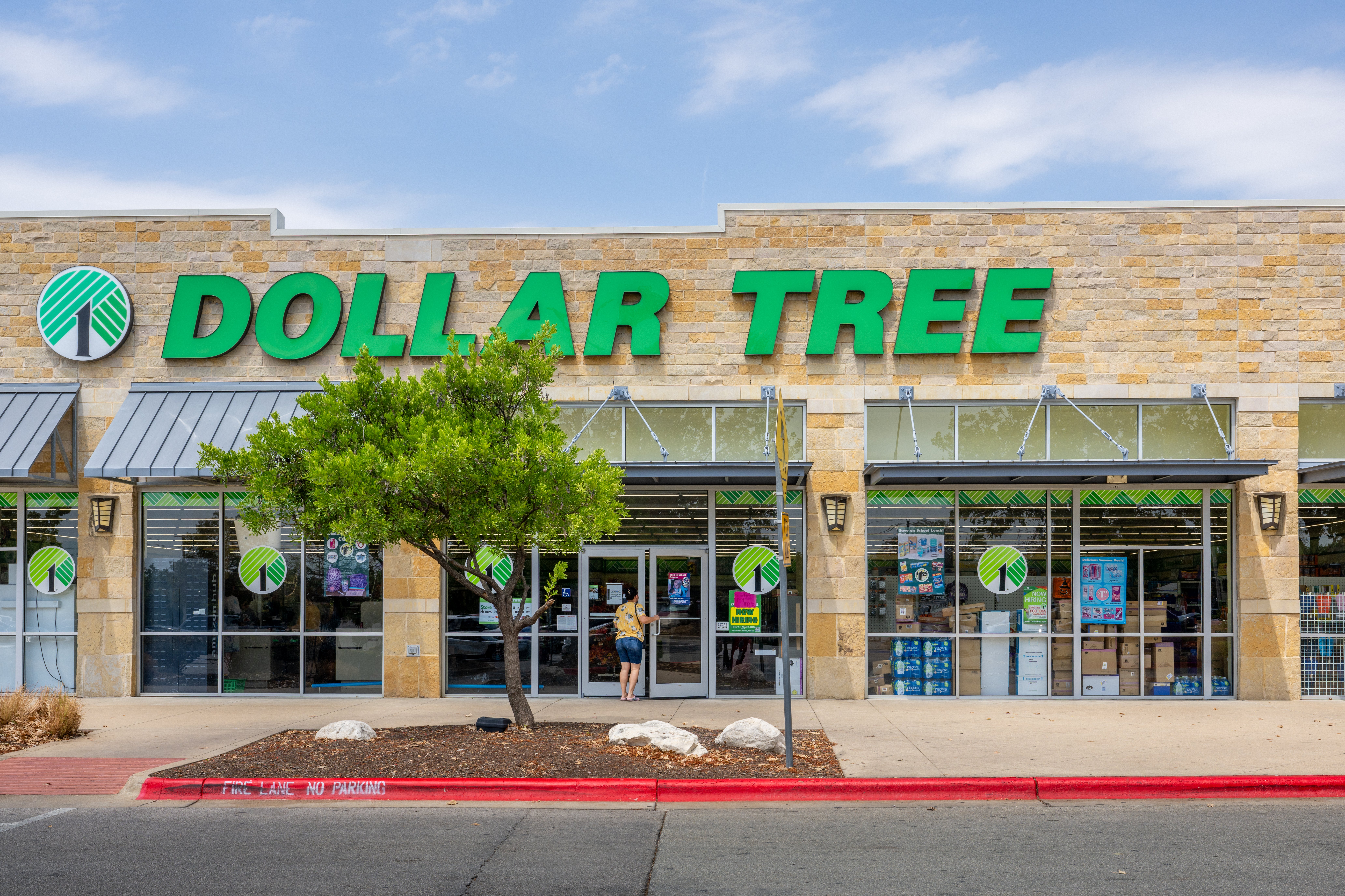 A customer walks into a Dollar Tree convenience store on August 24, 2023 in Austin, Texas.