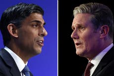Starmer talks energy and Sunak seeks migration cap, as Farage plans ‘revolt’
