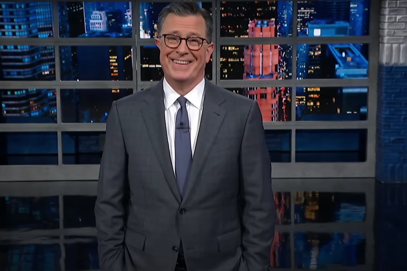 The Late Show host Stephen Colbert cracked up during his opening monologue on June 3 as his audience reacted to Donald Trump’s conviction