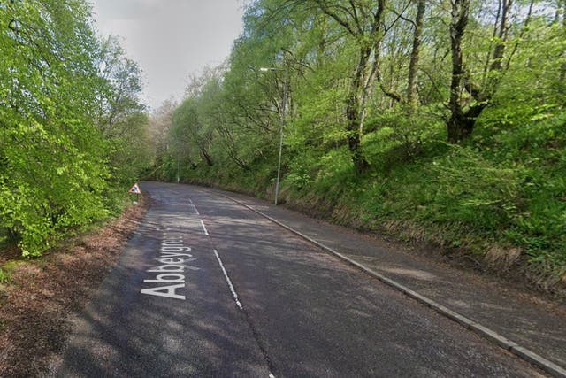 <p>A section of Abbeygreen Road, Lesmahagow, near where a boy was found dead in the woods</p>