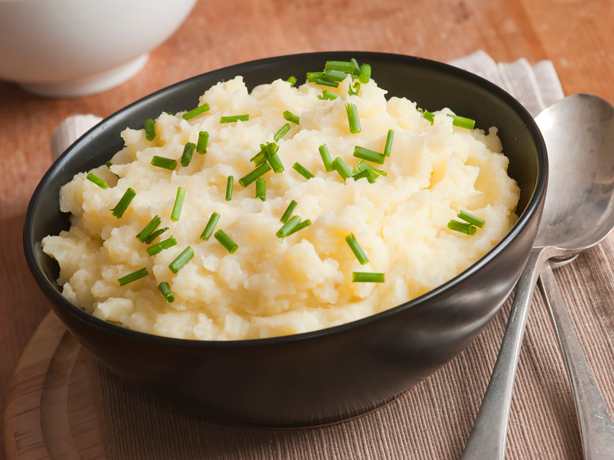 Creamy, rich mashed potatoes made with air-fried potatoes for a unique roasted flavor