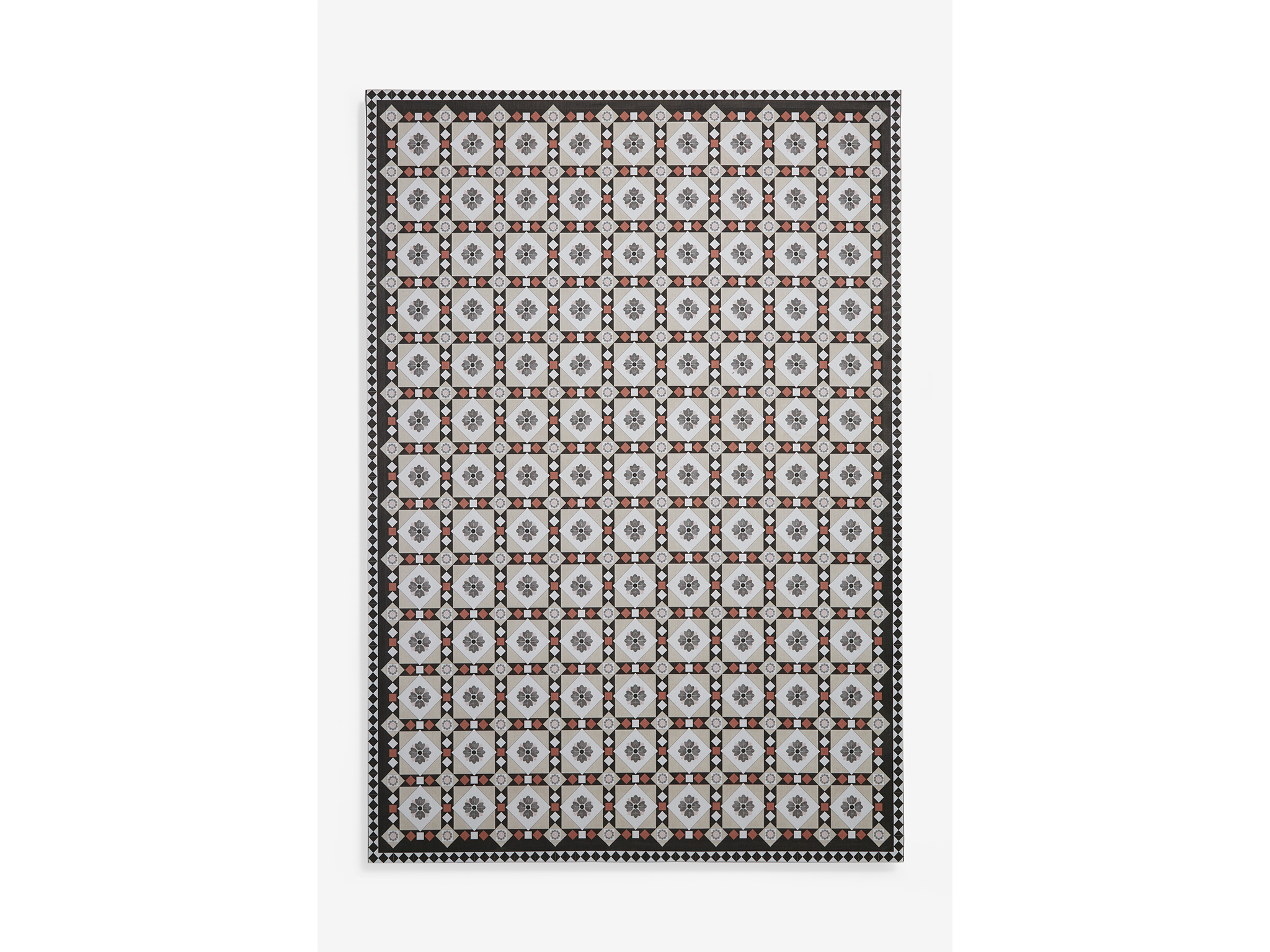 best outdoor rug indybest review Next monochrome rust brown vinyl traditional tile indoor outdoor rug